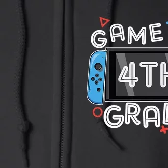 Gamer Back To School Funny Game On 4th Grade Kids Boy Full Zip Hoodie