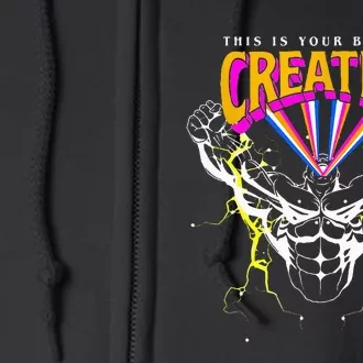 Gym Birthday This Is Your Body On Creatine Workout Full Zip Hoodie