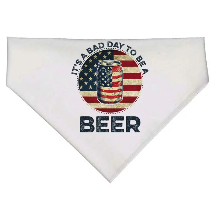 God Bless The Usa American Patriotic Eagle Superhero Designvintage American Flag USA-Made Doggie Bandana