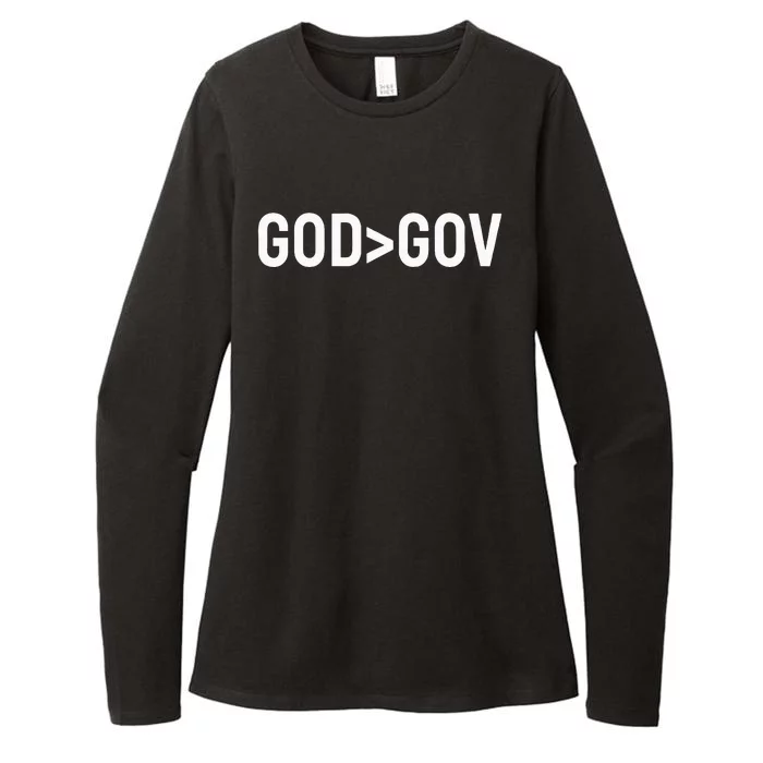 God Bigger Than Gov Womens CVC Long Sleeve Shirt