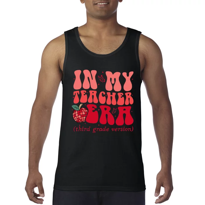 Groovy Back To School In My Third Grade Teacher Era Student Tank Top