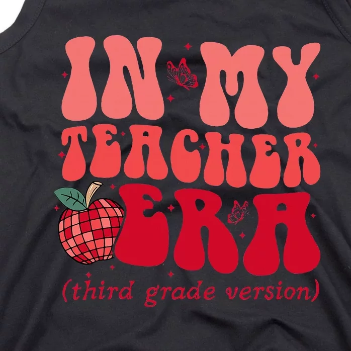 Groovy Back To School In My Third Grade Teacher Era Student Tank Top