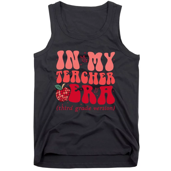 Groovy Back To School In My Third Grade Teacher Era Student Tank Top