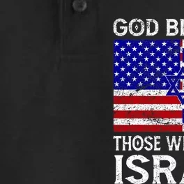 God Blesses Those Who Bless Israel Usa Flag Israeli Flag Dry Zone Grid Performance Polo