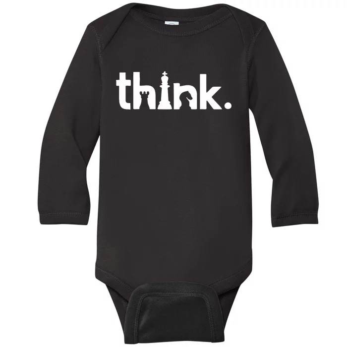 Gregg Bell Think Chess Baby Long Sleeve Bodysuit