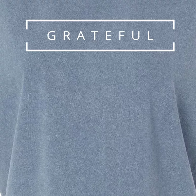 Grateful Blessed Thankful Faith Christian Religious Minimal Gift Garment-Dyed Women's Muscle Tee