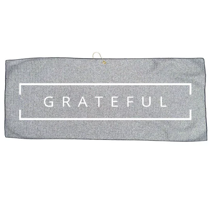 Grateful Blessed Thankful Faith Christian Religious Minimal Gift Large Microfiber Waffle Golf Towel