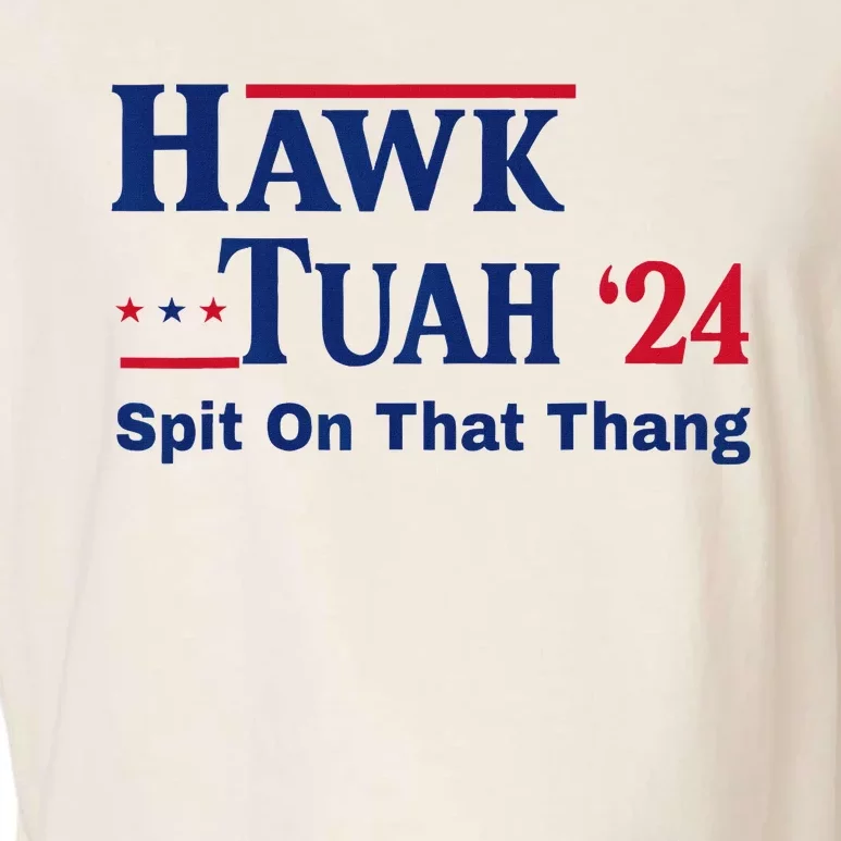 God Bless The Usa American Patriotic Eagle Superhero Designhawk Tuah 2024 Funny Garment-Dyed Women's Muscle Tee