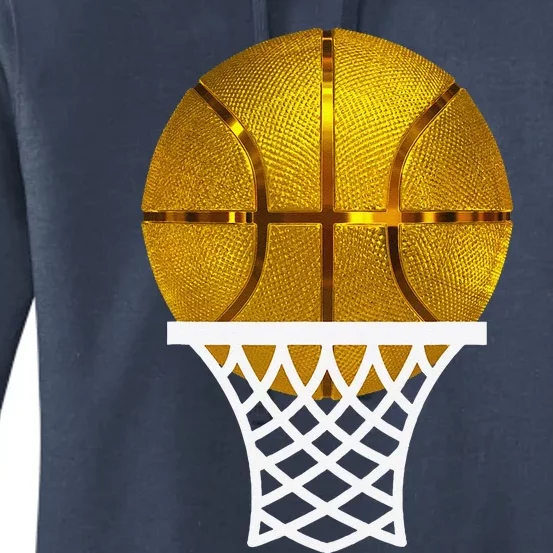 Gold Basketball Trophy Mvp Award Cool Basketball Player Women's Pullover Hoodie