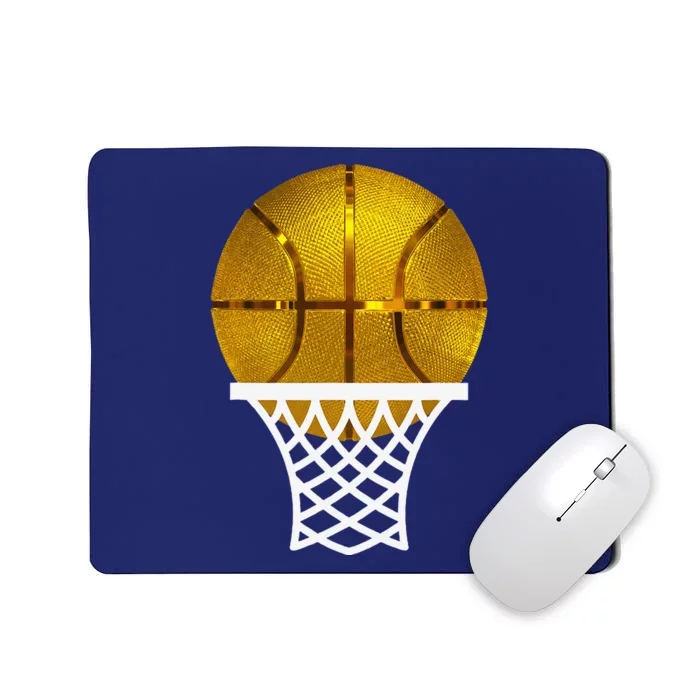 Gold Basketball Trophy Mvp Award Cool Basketball Player Mousepad