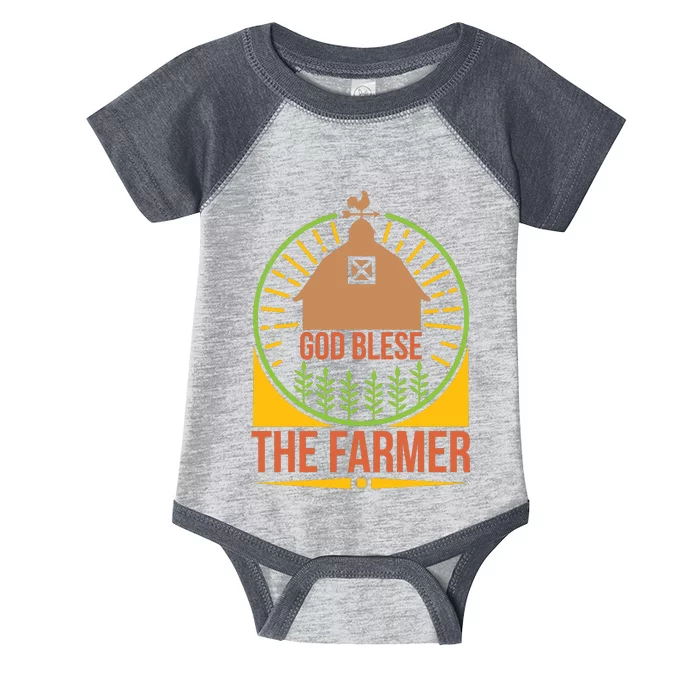 God Blese The Farmer Infant Baby Jersey Bodysuit