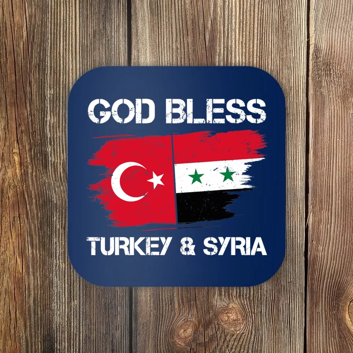 God Bless Turkey & Syria Flag Pray For Turkey Earthquake Coaster