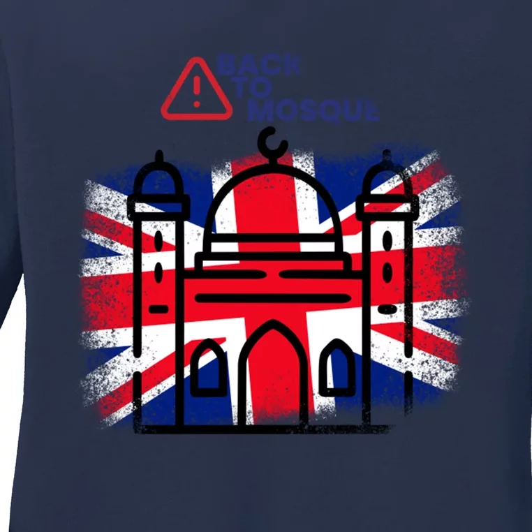 Grunge Back To Mosque London Uk British Ladies Long Sleeve Shirt