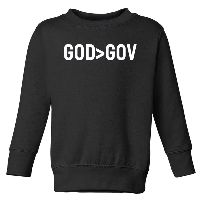 God Bigger Than Gov Toddler Sweatshirt