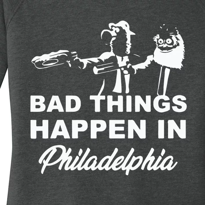 Gritty Bad Things Happen In Philadelphia Women's Perfect Tri Tunic Long Sleeve Shirt