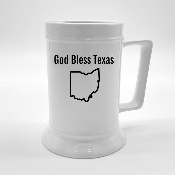 God Bless Texas Ohio Front & Back Beer Stein