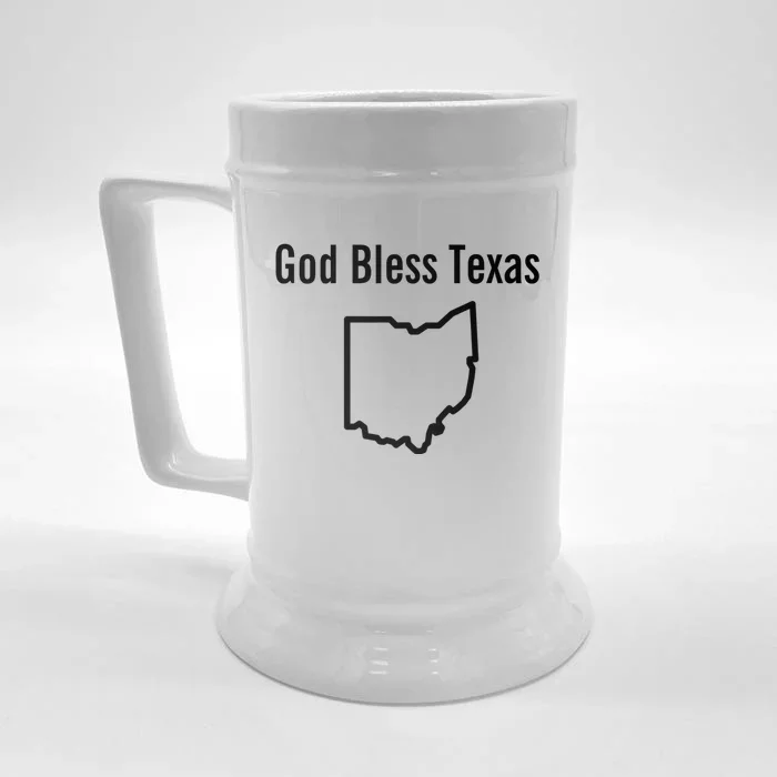 God Bless Texas Ohio Front & Back Beer Stein