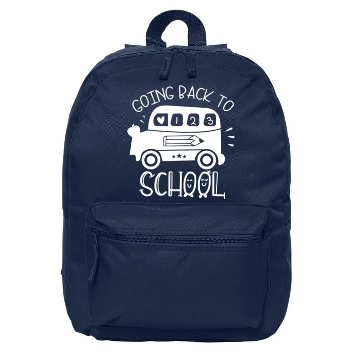 Going Back To School Cute Learning Bus 16 in Basic Backpack