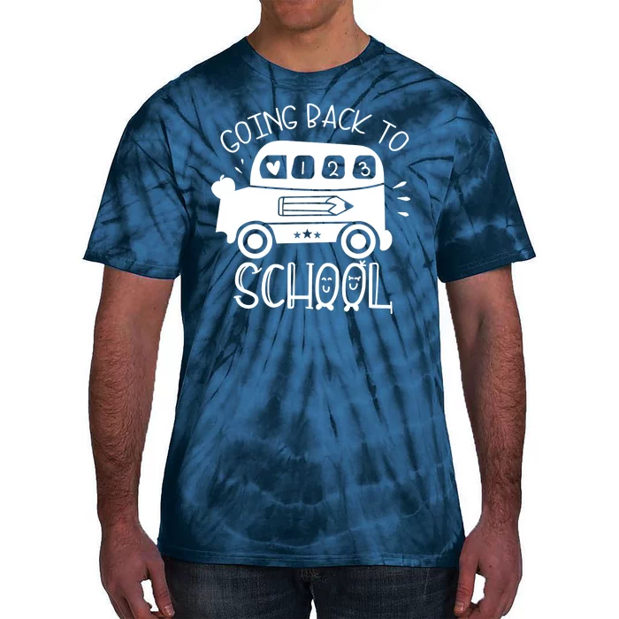 Going Back To School Cute Learning Bus Tie-Dye T-Shirt