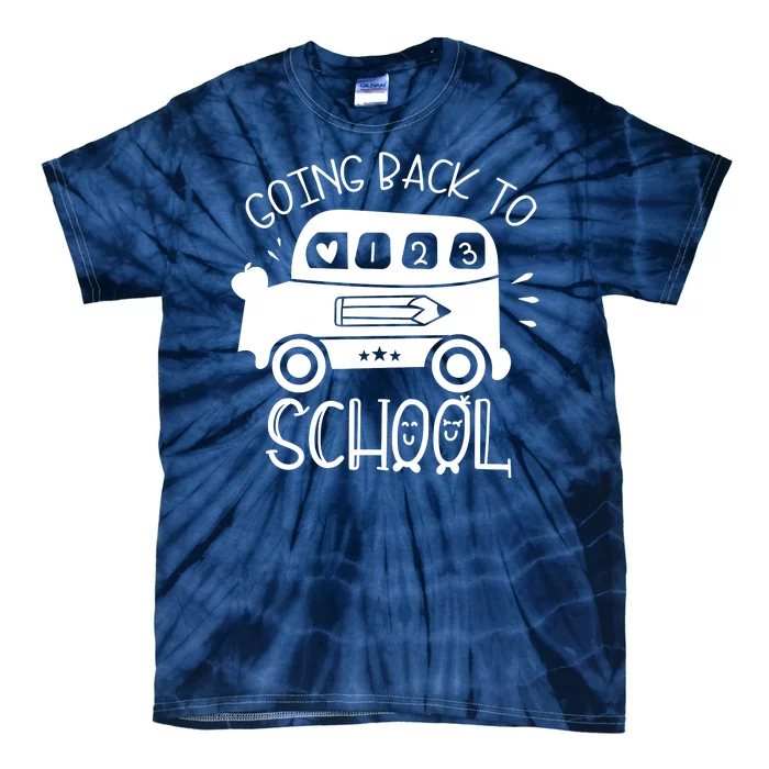 Going Back To School Cute Learning Bus Tie-Dye T-Shirt