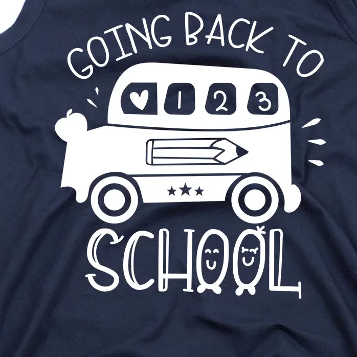 Going Back To School Cute Learning Bus Tank Top