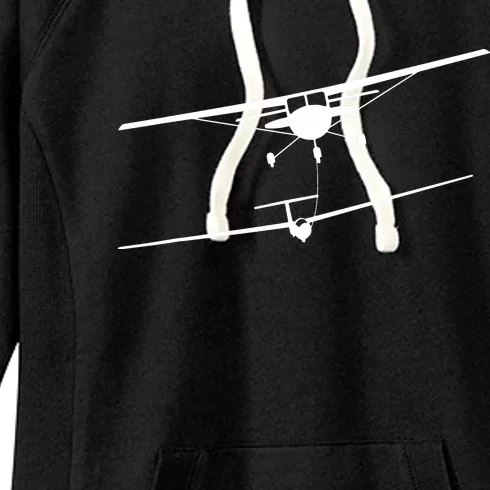 Glider Being Towed Pilot Soaring Gift Women's Fleece Hoodie