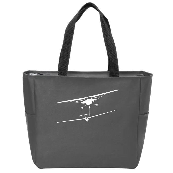 Glider Being Towed Pilot Soaring Gift Zip Tote Bag