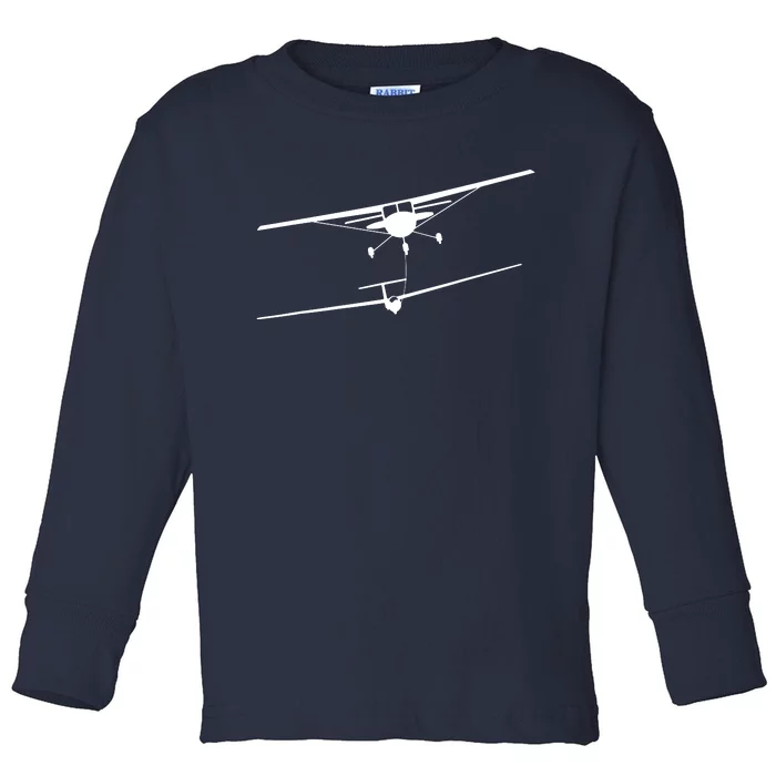 Glider Being Towed Pilot Soaring Gift Toddler Long Sleeve Shirt