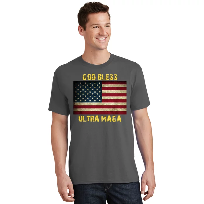 God Bless Ultra Maga United States Flag T-Shirt