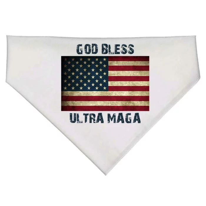 God Bless Ultra Maga United States Flag USA-Made Doggie Bandana