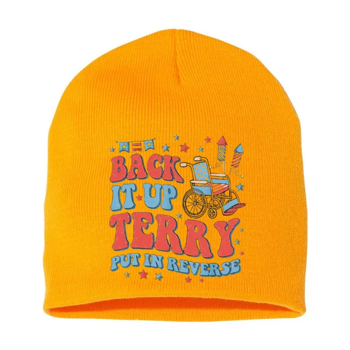 Groovy Back Up Terry Firework Fun Short Acrylic Beanie