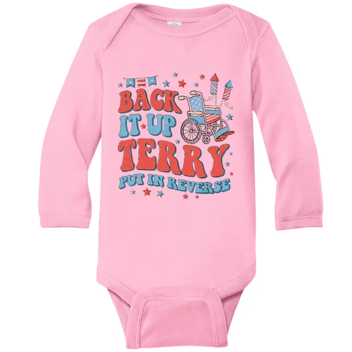 Groovy Back Up Terry Firework Fun Baby Long Sleeve Bodysuit