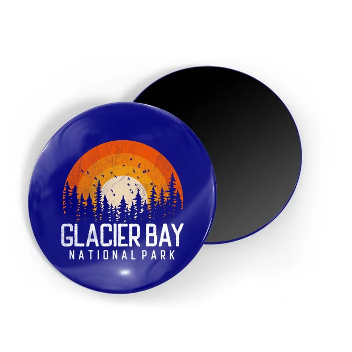 Glacier Bay Us National Park Alaska Vintage Retro 80s Gift Magnet