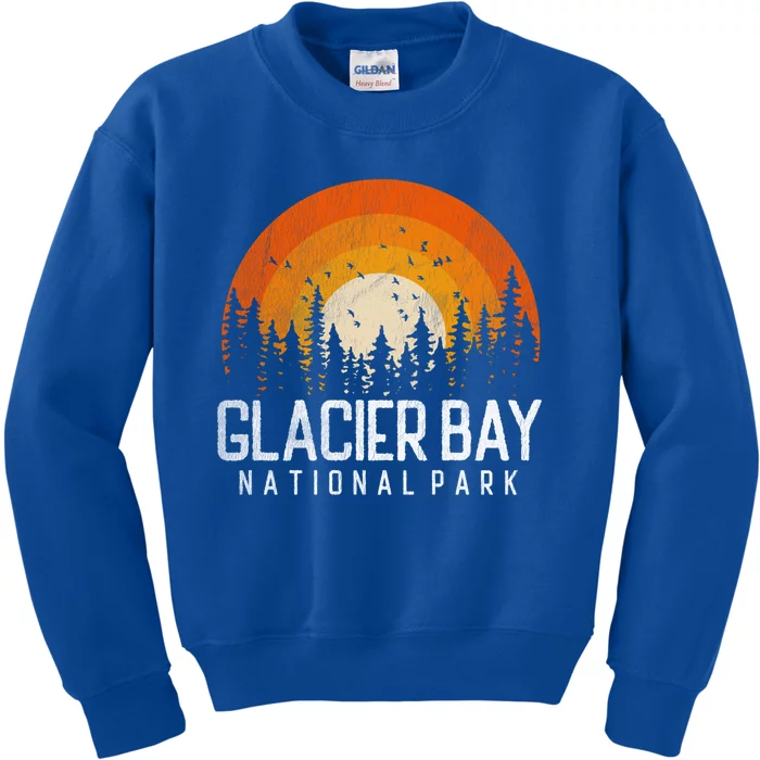 Glacier Bay Us National Park Alaska Vintage Retro 80s Gift Kids Sweatshirt