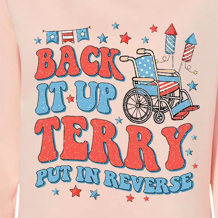 Groovy Back Up Terry Put It In Reverse Firework 4th Of July Womens California Wash Sweatshirt