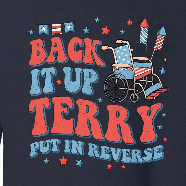 Groovy Back Up Terry Put It In Reverse Firework 4th Of July Toddler Sweatshirt