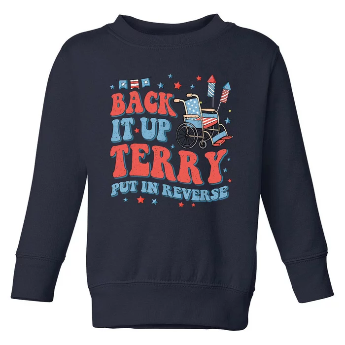 Groovy Back Up Terry Put It In Reverse Firework 4th Of July Toddler Sweatshirt