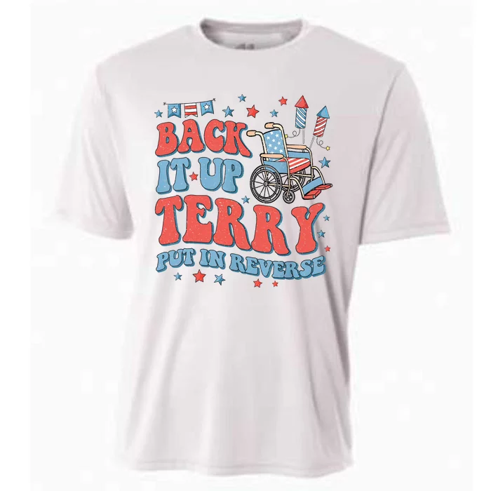 Groovy Back Up Terry Put It In Reverse Firework 4th Of July Cooling Performance Crew T-Shirt