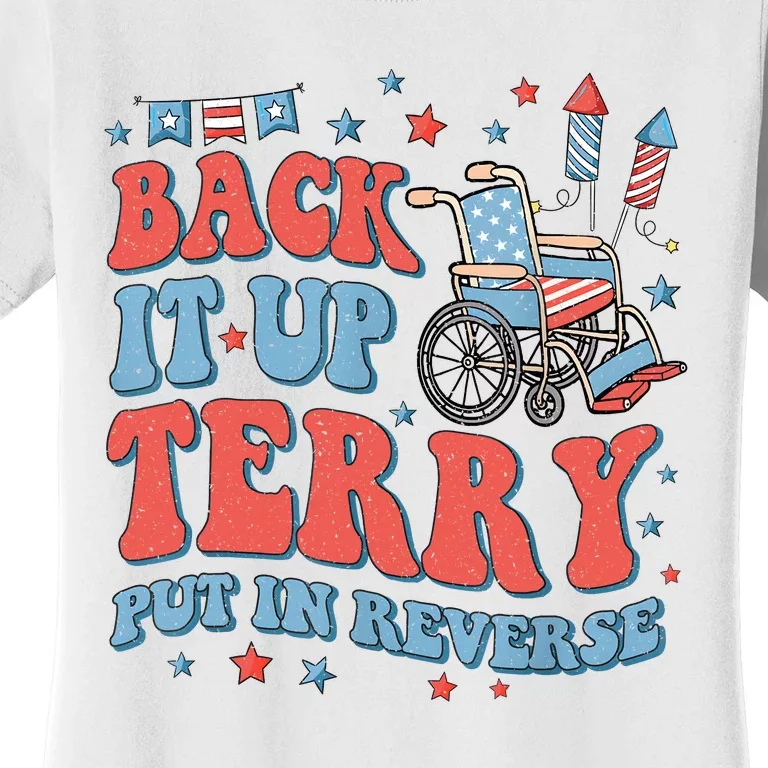 Groovy Back Up Terry Put It In Reverse Firework 4th Of July Women's T-Shirt