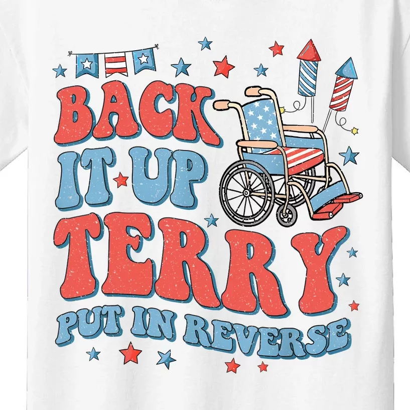 Groovy Back Up Terry Put It In Reverse Firework 4th Of July Kids T-Shirt