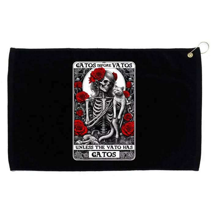 Gatos Before Vatos Unless The Vato Has Gatos Grommeted Golf Towel