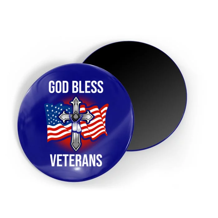 God Bless Veterans American Flag Military Veteran America Cute Gift Magnet