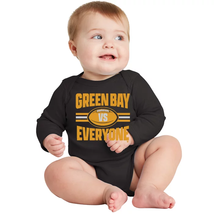 Green Bay Vs Everyone Baby Long Sleeve Bodysuit