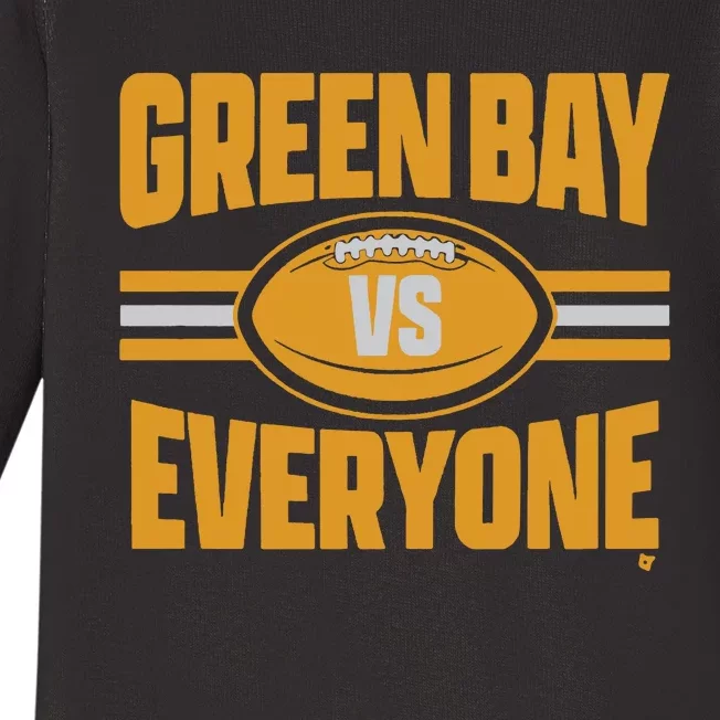 Green Bay Vs Everyone Baby Long Sleeve Bodysuit