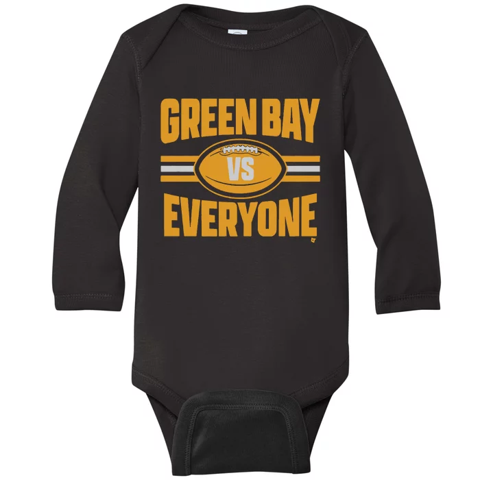 Green Bay Vs Everyone Baby Long Sleeve Bodysuit