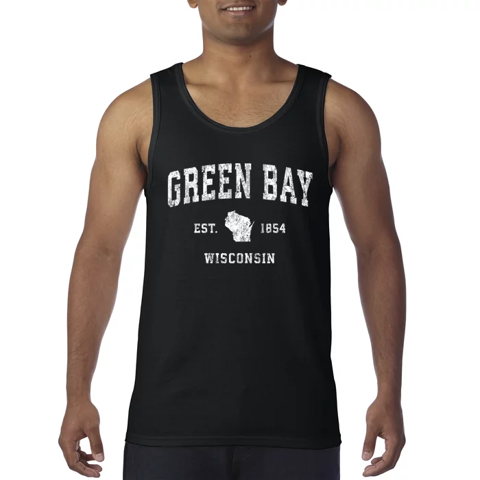 Green Bay Wisconsin Wi Vintage Athletic Sports Design Tank Top