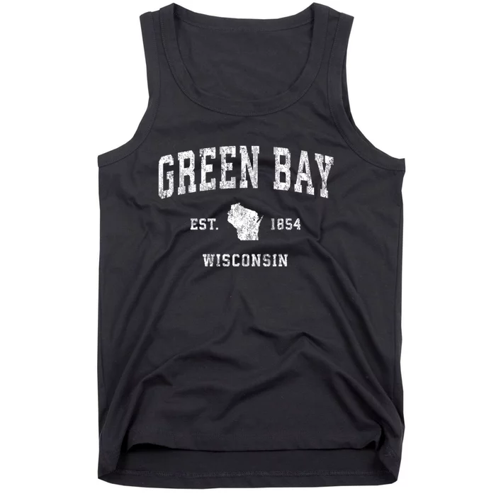 Green Bay Wisconsin Wi Vintage Athletic Sports Design Tank Top