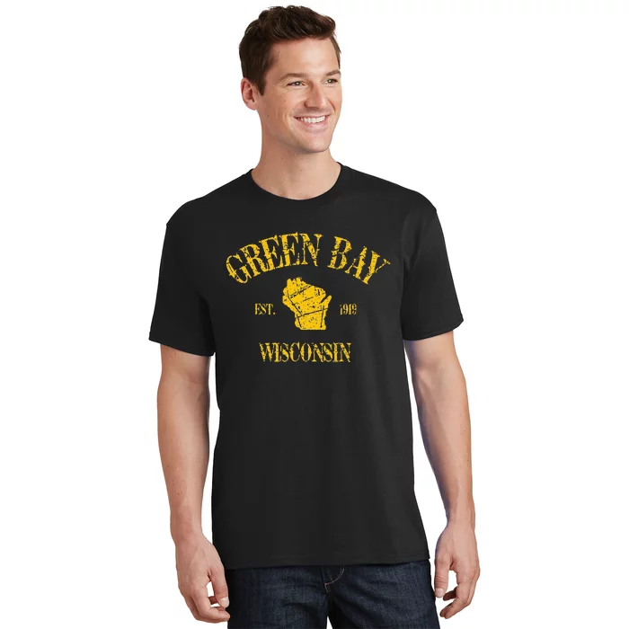 Green Bay Wisconsin Vintage Sports Design T-Shirt