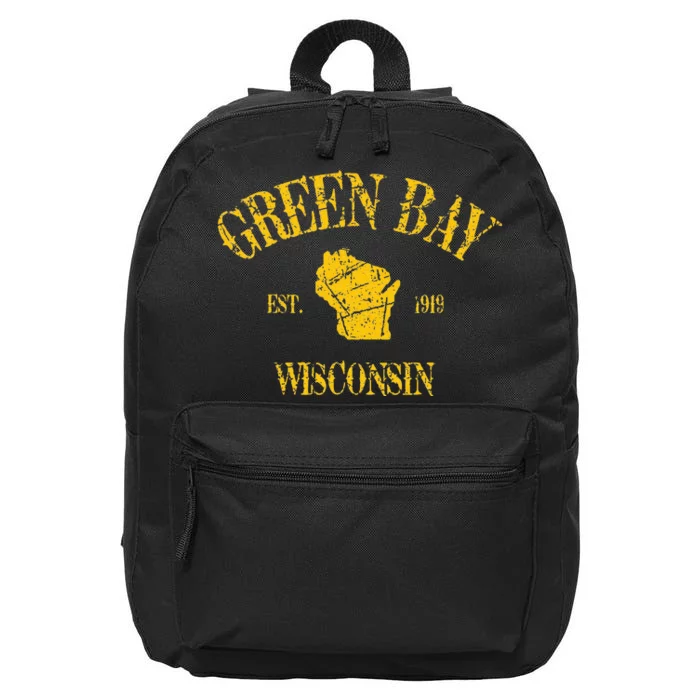 Green Bay Wisconsin Vintage Sports Design 16 in Basic Backpack