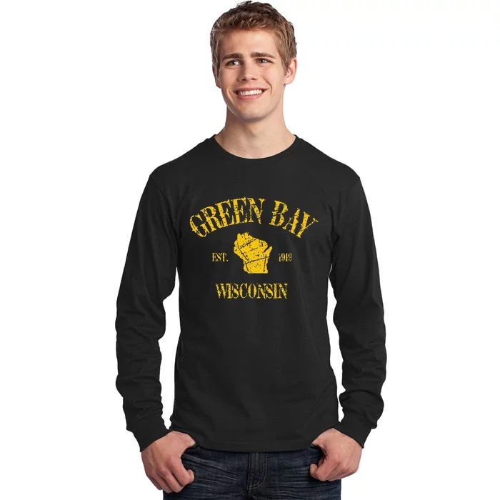 Green Bay Wisconsin Vintage Sports Design Tall Long Sleeve T-Shirt